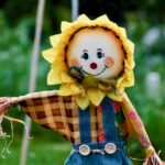 scarecrow, garden, spring